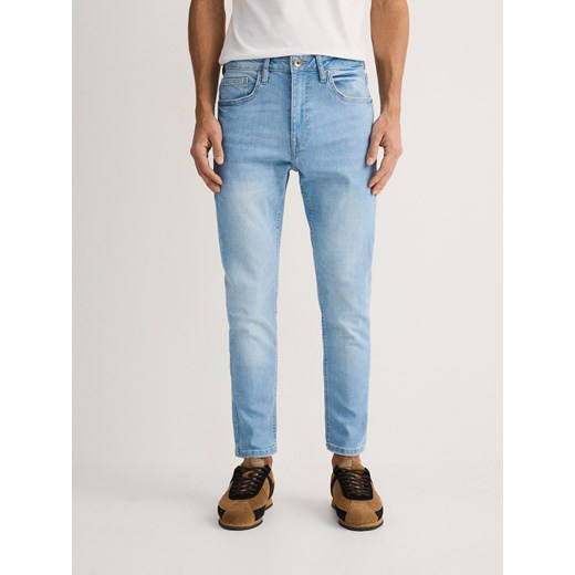 Reserved - Jeansy skinny z efektem sprania - niebieski ze sklepu Reserved w kategorii Jeansy męskie - zdjęcie 185752500