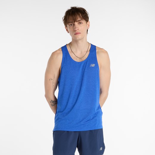 Koszulka męska New Balance MT41250BEA – niebieska ze sklepu New Balance Poland w kategorii T-shirty męskie - zdjęcie 185752613