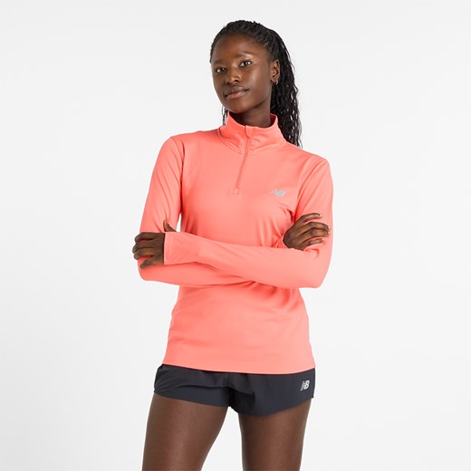 Bluza damska New Balance WT41150DTR – pomarańczowa ze sklepu New Balance Poland w kategorii Bluzy damskie - zdjęcie 185752722