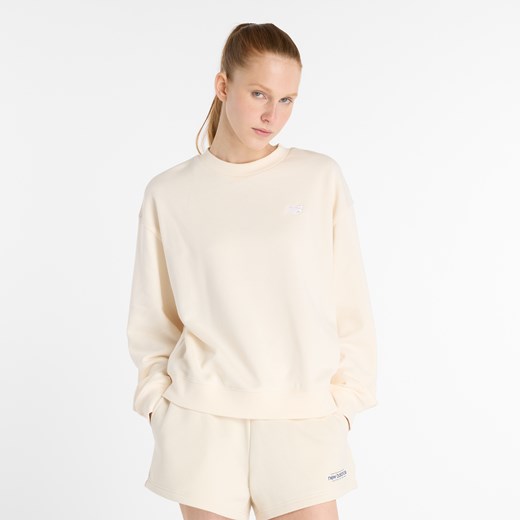 Bluza damska New Balance WT41508PEF – beżowa ze sklepu New Balance Poland w kategorii Bluzy damskie - zdjęcie 185752783