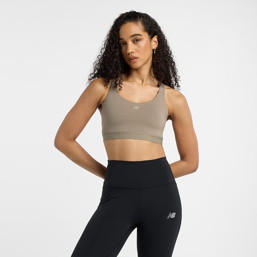 Biustonosz New Balance WB51035DOK – beżowy ze sklepu New Balance Poland w kategorii Biustonosze - zdjęcie 185752884