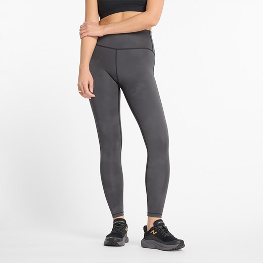 Legginsy damskie New Balance WP43258ACK – szare ze sklepu New Balance Poland w kategorii Spodnie damskie - zdjęcie 185752980