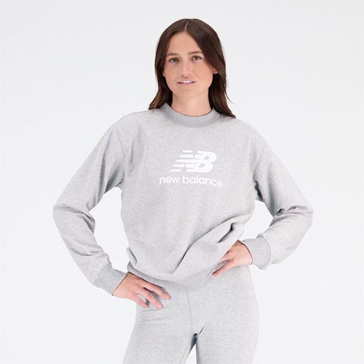 Bluza damska New Balance WT31532AG – szara ze sklepu New Balance Poland w kategorii Bluzy damskie - zdjęcie 185753203