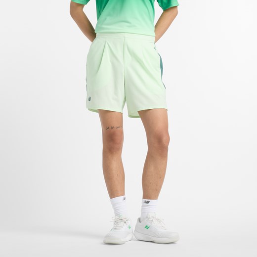Spodenki męskie New Balance MS41401MEW – zielone ze sklepu New Balance Poland w kategorii Spodenki męskie - zdjęcie 185753412