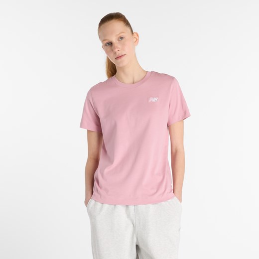 Koszulka damska New Balance WT41509PTF – różowa ze sklepu New Balance Poland w kategorii Bluzki damskie - zdjęcie 185753493