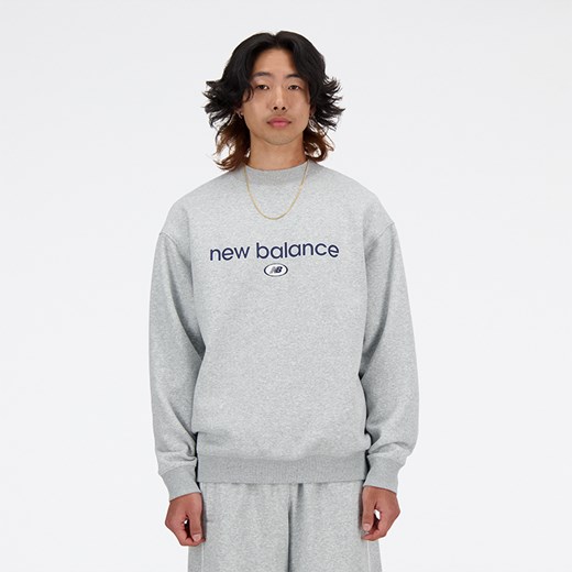 Bluza męska New Balance MT41597AGT – szara ze sklepu New Balance Poland w kategorii Bluzy męskie - zdjęcie 185753522