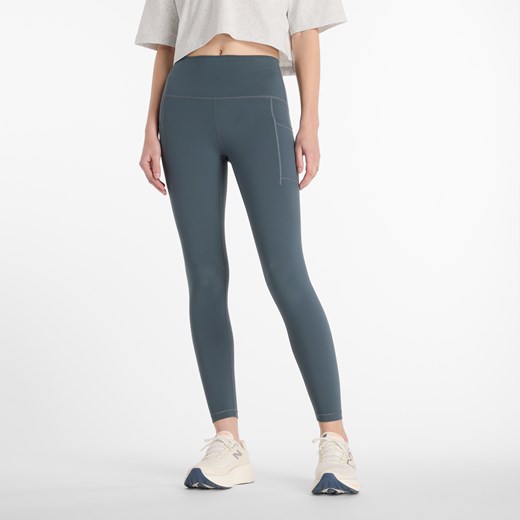 Legginsy damskie New Balance WP51268GT – szare ze sklepu New Balance Poland w kategorii Spodnie damskie - zdjęcie 185753854
