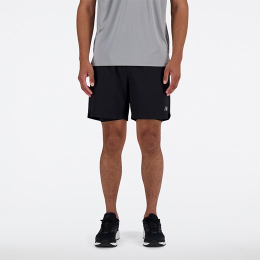 Spodenki męskie New Balance MS41288BK – czarne ze sklepu New Balance Poland w kategorii Spodenki męskie - zdjęcie 185753980