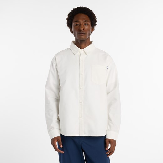 Koszula męska New Balance MT53523RFN – biała ze sklepu New Balance Poland w kategorii Koszule męskie - zdjęcie 185754203