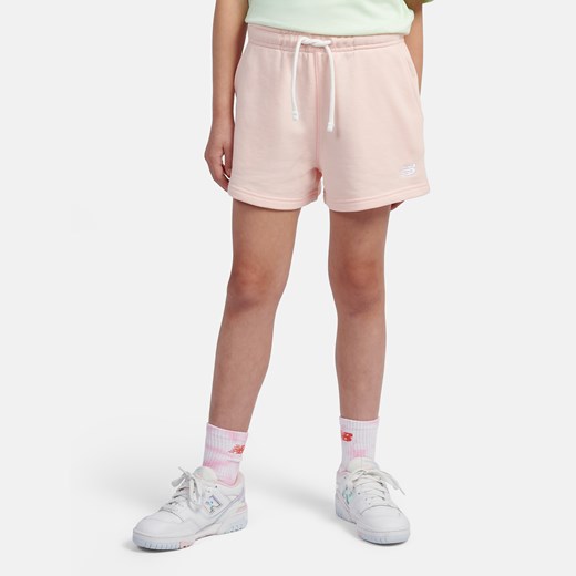 Spodenki dziecięce New Balance LAKG0006PIE – różowe ze sklepu New Balance Poland w kategorii Spodenki dziewczęce - zdjęcie 185754234