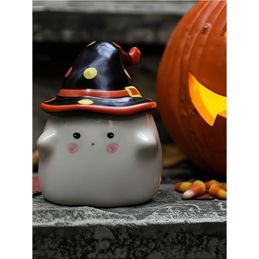 Sinsay - Kubek z motywem halloweenowym - biały - id: 097GI-00X - marki Sinsay - 185754752 Sinsay - Kubek z motywem halloweenowym - biały ze sklepu Sinsay w kategorii Kubki - zdjęcie 185754752