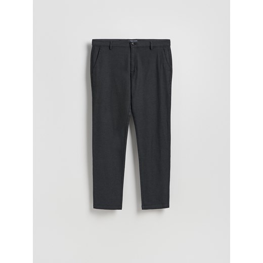 Reserved - Spodnie chino slim fit - czarny ze sklepu Reserved w kategorii Spodnie męskie - zdjęcie 185755272