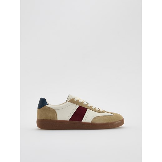 Reserved - Skórzane sneakersy ze wstawkami - wielobarwny ze sklepu Reserved w kategorii Buty sportowe damskie - zdjęcie 185756530