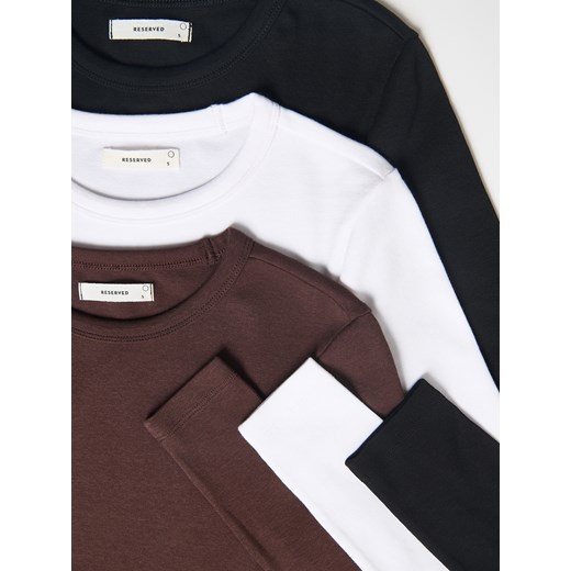 Reserved - Longsleeve z modalem - czarny ze sklepu Reserved w kategorii Bluzki damskie - zdjęcie 185756624