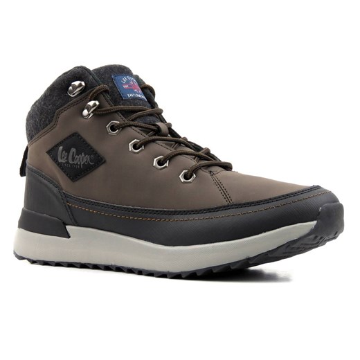 Ciepłe trzewiki męskie na grubej podeszwie - LEE COOPER LCJ-21-01-0532M, brązowe ze sklepu ulubioneobuwie w kategorii Buty zimowe męskie - zdjęcie 185759111