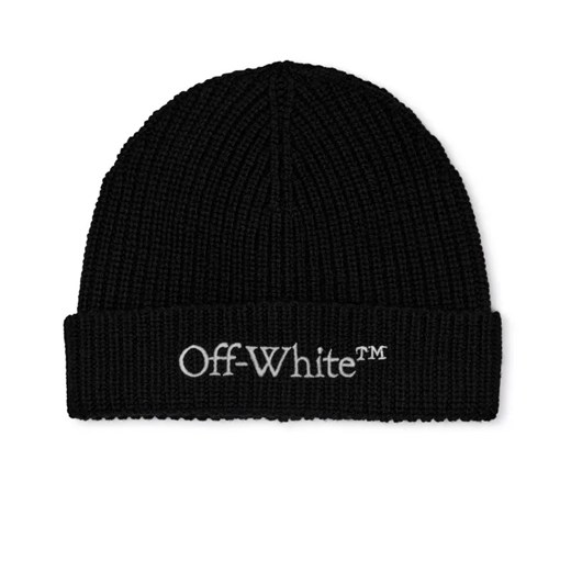OFF-WHITE Wełniana czapka Bookish ze sklepu Gomez Fashion Store w kategorii Czapki zimowe męskie - zdjęcie 185759242