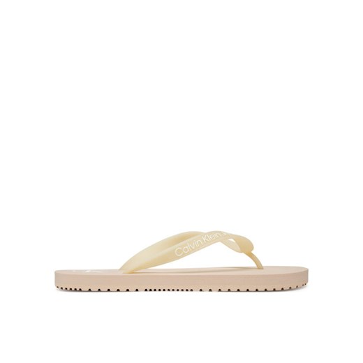 Japonki Calvin Klein Jeans Beach Sandal Transparent Tpu YW0YW01829 Różowy ze sklepu eobuwie.pl w kategorii Klapki damskie - zdjęcie 185760193