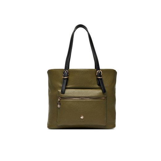 Torebka Beverly Hills Polo Club CEO-BHPC-C-001-08 Khaki ze sklepu eobuwie.pl w kategorii Torby Shopper bag - zdjęcie 185760264