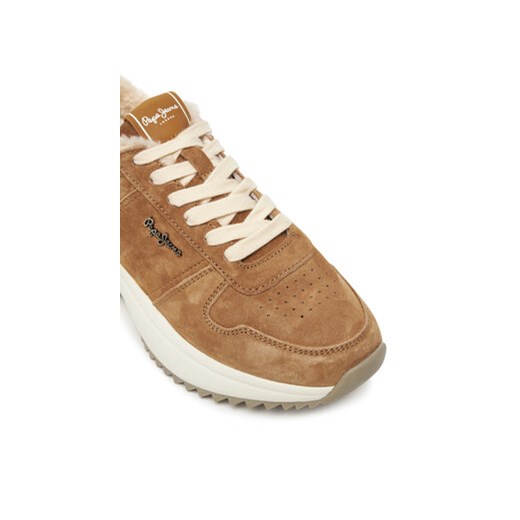 Sneakersy Pepe Jeans Kimi Block W PLS600022 Brązowy Pepe Jeans 37 eobuwie.pl