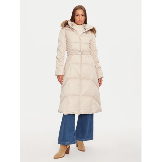 Guess Płaszcz zimowy New Olga W4BL41 WEX52 Beżowy Regular Fit ze sklepu MODIVO w kategorii Kurtki damskie - zdjęcie 185761344