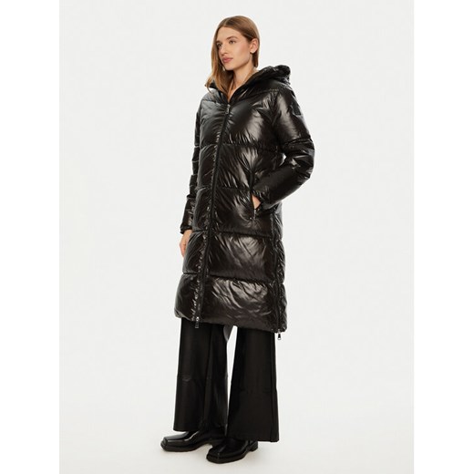 ACCESS FASHION Płaszcz zimowy 44-9109 Czarny Regular Fit ze sklepu MODIVO w kategorii Kurtki damskie - zdjęcie 185761350