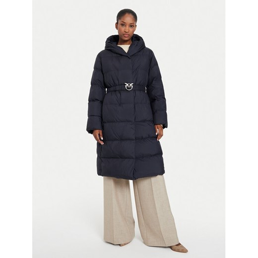 PINKO Płaszcz zimowy Collirio 103828 A11M Granatowy Regular Fit ze sklepu MODIVO w kategorii Kurtki damskie - zdjęcie 185761430