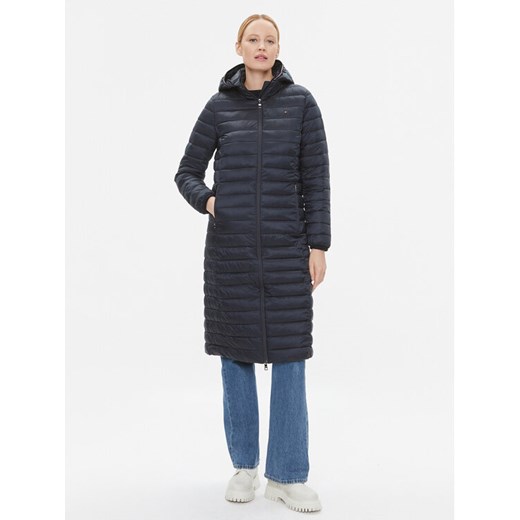 Tommy Hilfiger Płaszcz przejściowy WW0WW39580 Granatowy Regular Fit ze sklepu MODIVO w kategorii Kurtki damskie - zdjęcie 185761444