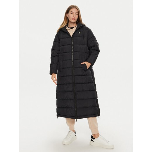 Guess Płaszcz zimowy V4BL04 WFYE2 Czarny Regular Fit ze sklepu MODIVO w kategorii Kurtki damskie - zdjęcie 185761504