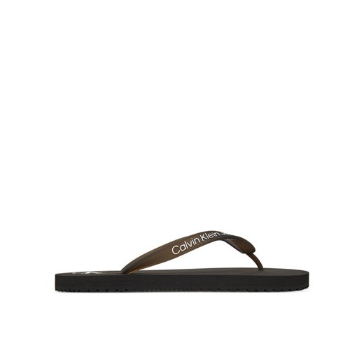 Calvin Klein Jeans Japonki Beach Sandal Transparent Tpu YW0YW01829 Czarny ze sklepu MODIVO w kategorii Klapki damskie - zdjęcie 185761543