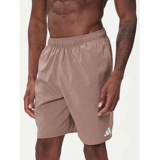adidas Szorty kąpielowe JX8758 Beżowy Regular Fit ze sklepu MODIVO w kategorii Kąpielówki - zdjęcie 185761560