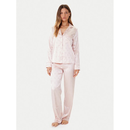 Guess Piżama O5BX05 W4732 Różowy Regular Fit ze sklepu MODIVO w kategorii Piżamy damskie - zdjęcie 185761632