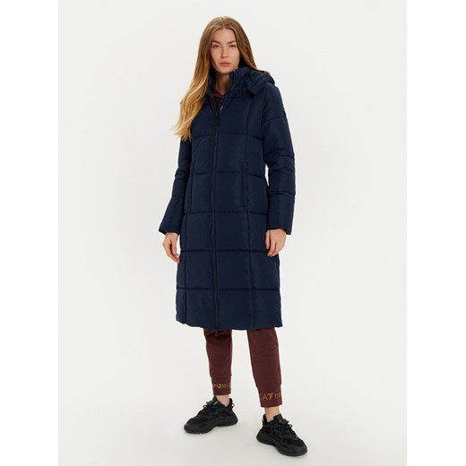 EA7 Emporio Armani Płaszcz zimowy 6DTL01 TN8AZ 1562 Granatowy Regular Fit ze sklepu MODIVO w kategorii Kurtki damskie - zdjęcie 185761634