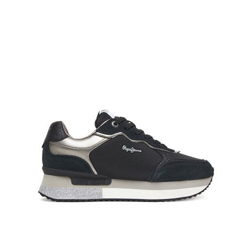 Pepe Jeans Sneakersy Rusper Glam W PLS600008 Czarny ze sklepu MODIVO w kategorii Buty sportowe damskie - zdjęcie 185761673