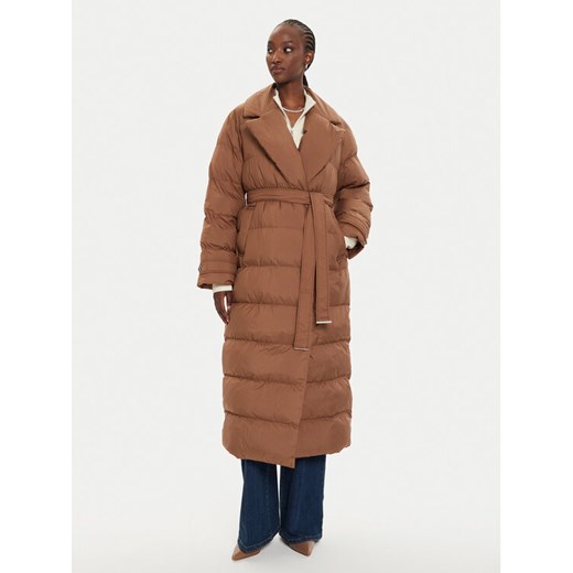 PINKO Płaszcz zimowy Taccuino 103829 A0L5 Brązowy Regular Fit ze sklepu MODIVO w kategorii Kurtki damskie - zdjęcie 185761694