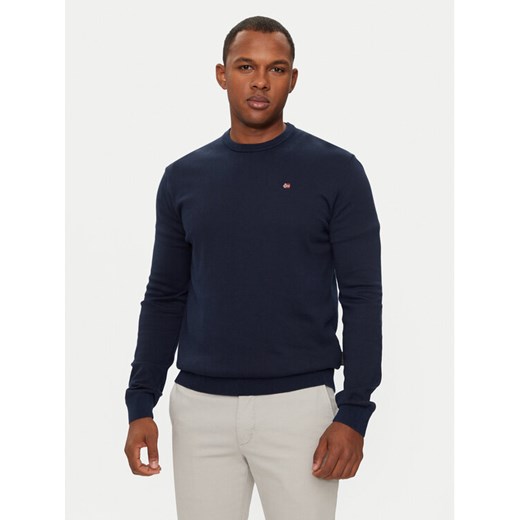 Napapijri Sweter Droz NP0A4I2G Granatowy Regular Fit ze sklepu MODIVO w kategorii Swetry męskie - zdjęcie 185761734
