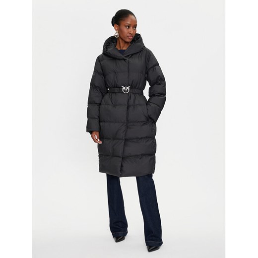 PINKO Płaszcz zimowy Collirio Caban 103828 A11M Czarny Regular Fit ze sklepu MODIVO w kategorii Kurtki damskie - zdjęcie 185761814
