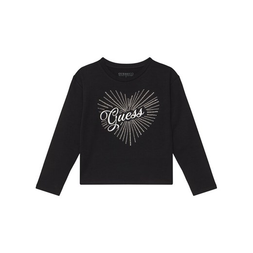 Guess Bluzka J5BI35 J1314 Czarny Relaxed Fit ze sklepu MODIVO w kategorii Bluzki dziewczęce - zdjęcie 185761824