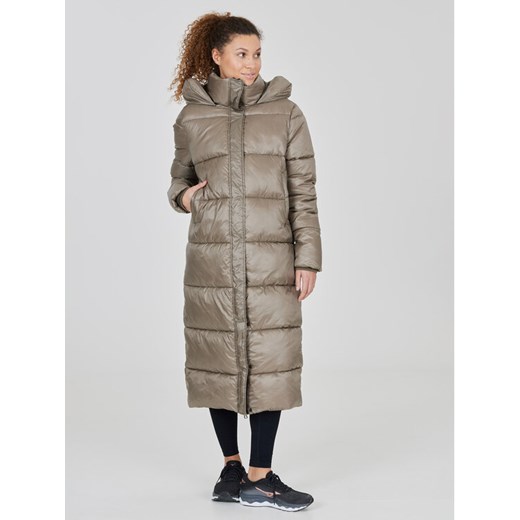 Athlecia Płaszcz zimowy Elly W Maxi Puffer EA233361 Brązowy Regular Fit ze sklepu MODIVO w kategorii Płaszcze damskie - zdjęcie 185761830