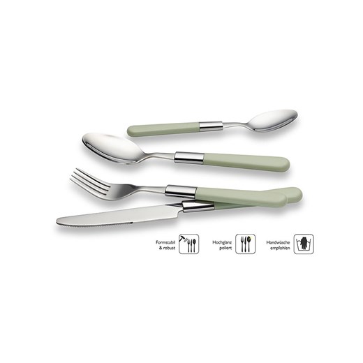 Echtwerk 16-częściowy zestaw sztućców &quot;Bistro&quot; w kolorze zielonym Echtwerk onesize okazja Limango Polska