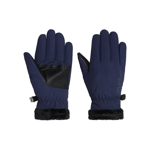 Jack Wolfskin Rękawiczki softshellowe &quot;Highloft&quot; w kolorze granatowym ze sklepu Limango Polska w kategorii Rękawiczki dziecięce - zdjęcie 185766320