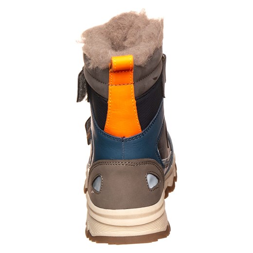 bisgaard Skórzane botki zimowe &quot;Torben&quot; w kolorze niebiesko-szarym Bisgaard 27 wyprzedaż Limango Polska