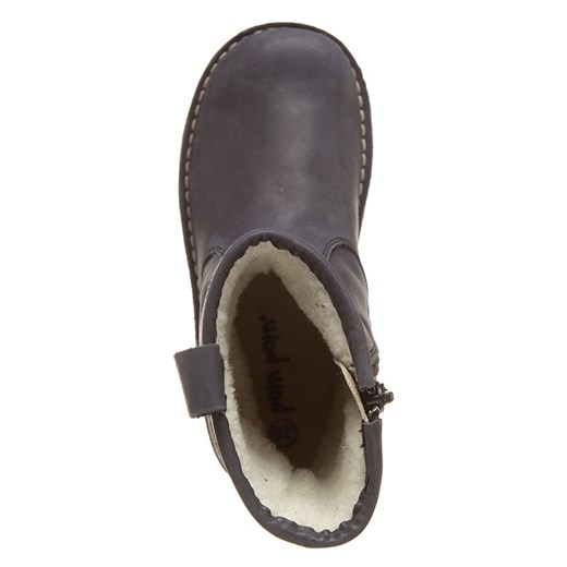 POM POM Skórzane botki zimowe w kolorze granatowym Pom Pom 28 Limango Polska promocyjna cena