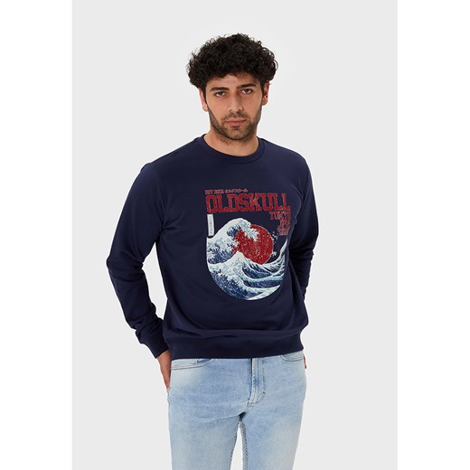 OLDSKULL Bluza w kolorze granatowym ze sklepu Limango Polska w kategorii Bluzy męskie - zdjęcie 185767722