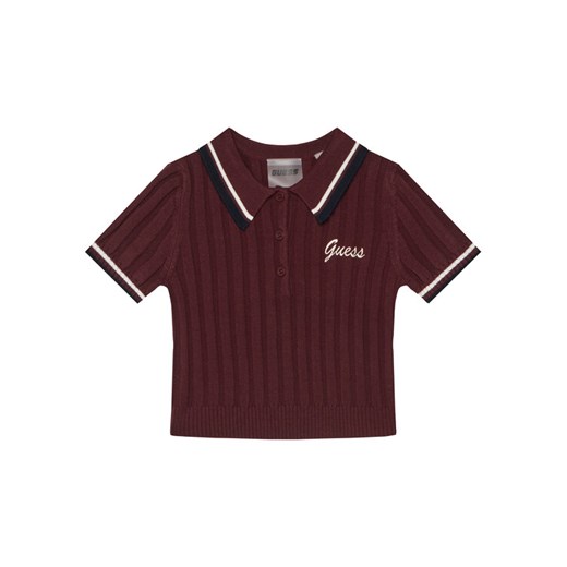 Guess Polo J5BP01 Z1152 Bordowy Regular Fit ze sklepu MODIVO w kategorii T-shirty chłopięce - zdjęcie 185768292