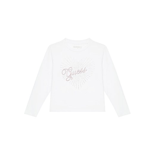 Guess Bluzka J5BI35 J1314 Biały Relaxed Fit ze sklepu MODIVO w kategorii Bluzki dziewczęce - zdjęcie 185768294