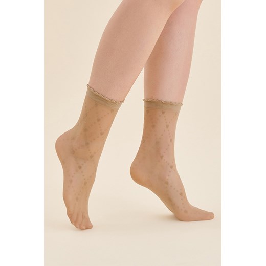 Skarpetki Gabriella Suni code 610 beige ze sklepu kontri.pl w kategorii Skarpetki damskie - zdjęcie 185768892