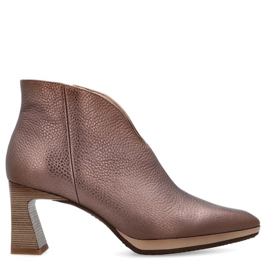 Eleganckie botki z wycięciem - HISPANITAS HI254270 BRĄZOWE ze sklepu Tymoteo.pl - sklep obuwniczy w kategorii Botki - zdjęcie 185769010