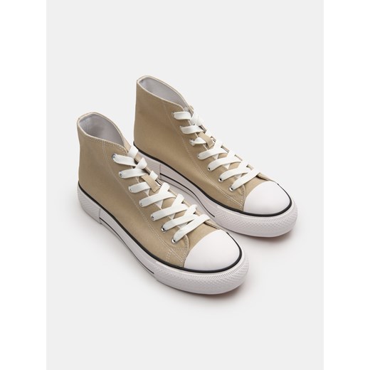 Sinsay - Trampki za kostkę - beżowy Sinsay 41 Sinsay