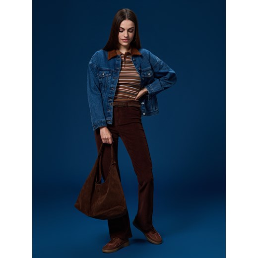 Sinsay - Torebka hobo na ramię - brązowy Sinsay One Size Sinsay