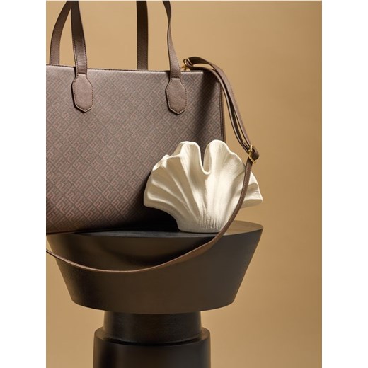 Sinsay - Torebka tote z odpinanym paskiem w monogram - wielobarwny - id: 535EK-MLC - marki Sinsay - 185769500 Sinsay - Torebka tote z odpinanym paskiem w monogram - wielobarwny ze sklepu Sinsay w kategorii Torby Shopper bag - zdjęcie 185769500